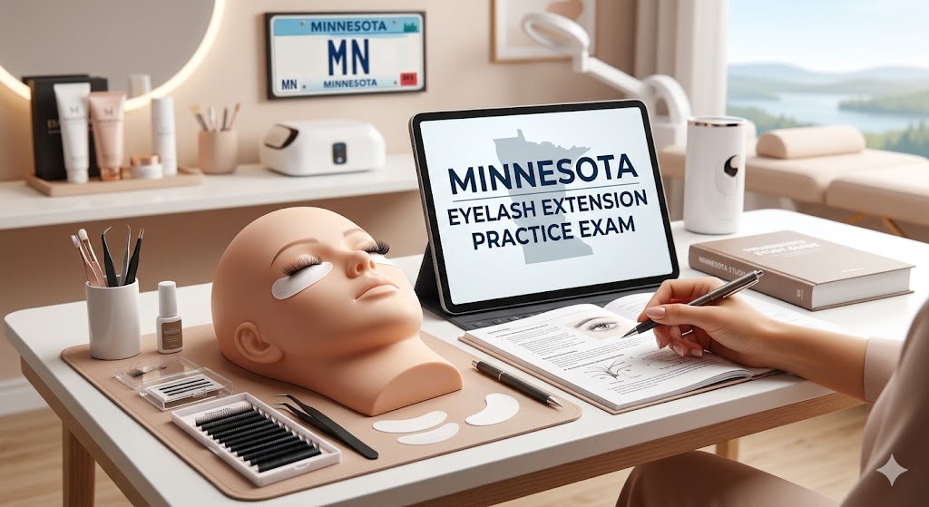 Minnesota Eyelash Extension Practice Test Banner