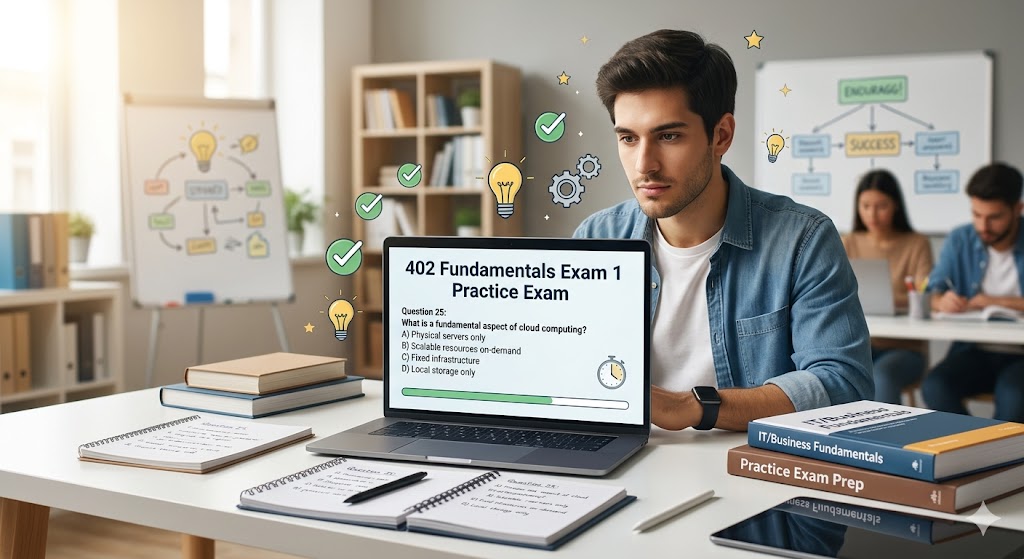 402 Fundamentals Exam 1 Practice Exam Banner