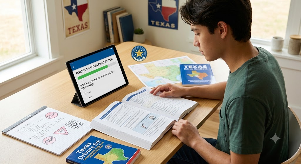 Texas Drivers Ed Written Practice Test Banner