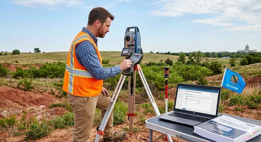 Oklahoma State Specific Land Survey Practice Test Banner
