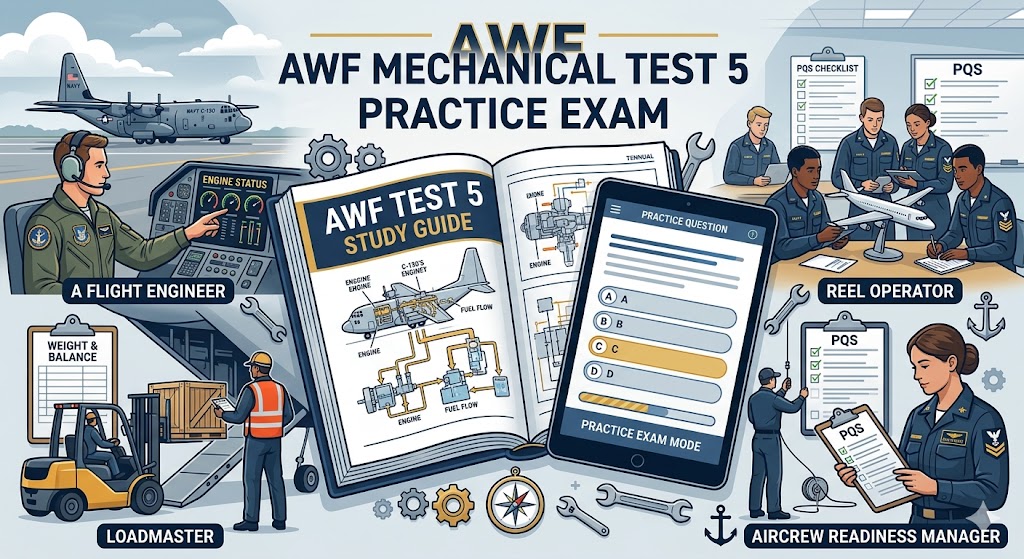 AWF Mechanical Test 5 Practice Exam Banner