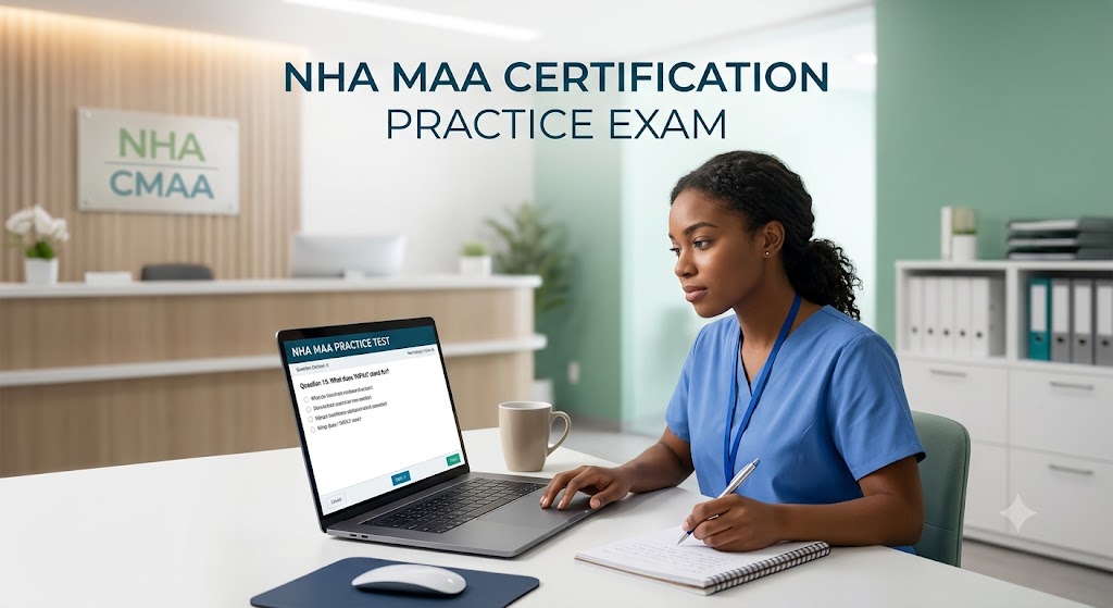 NHA Medical Administrative Assistant (MAA) Certification Practice Test Banner