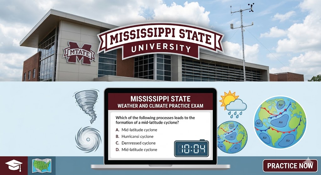 Mississippi State Weather and Climate Practice Exam Banner