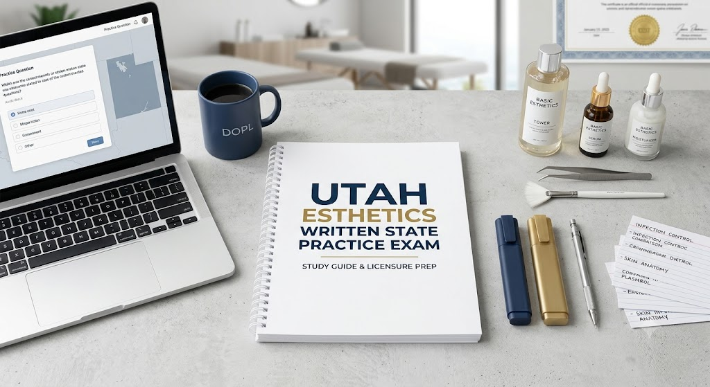 Utah Esthetics Written State Practice Exam Banner