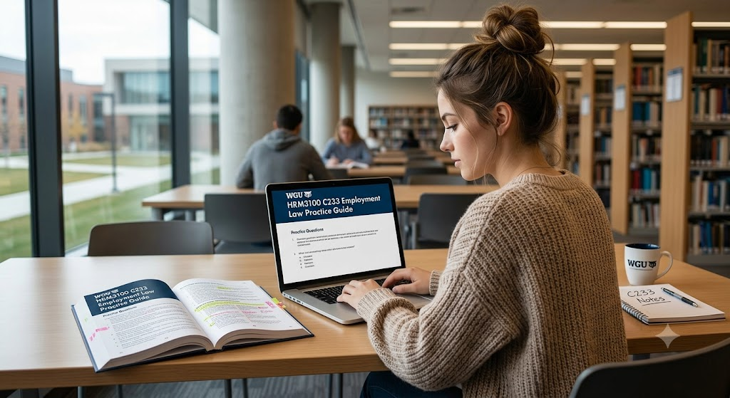 Western Governors University (WGU) HRM3100 C233 Employment Law Practice Exam Banner