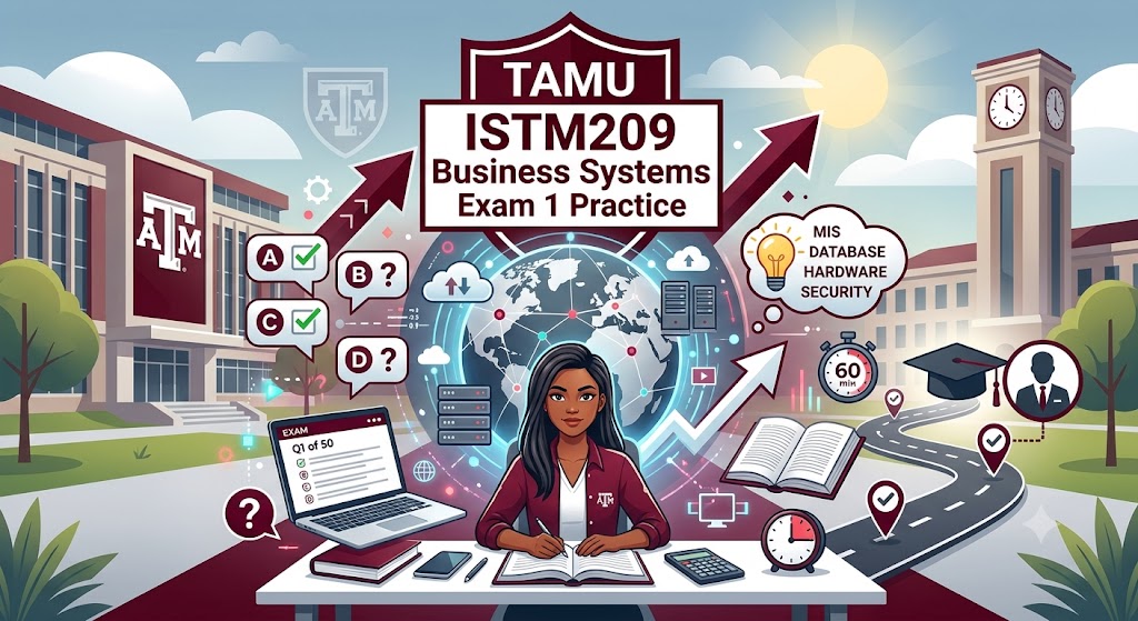 TAMU ISTM209 Business Systems Exam 1 Practice Banner