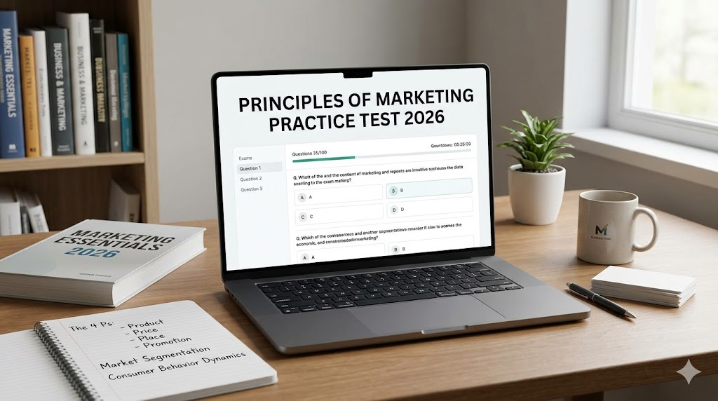 Principles of Marketing Practice Test 2026 | Exam Prep Questions and Answers Banner