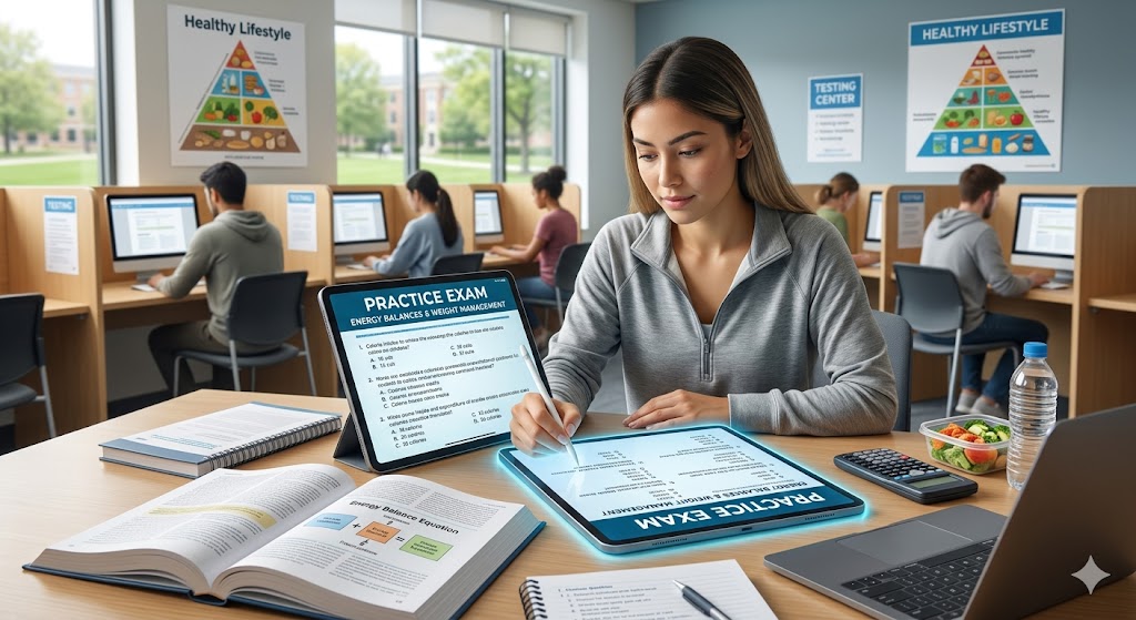 Energy Balances and Weight Management Practice Exam Banner