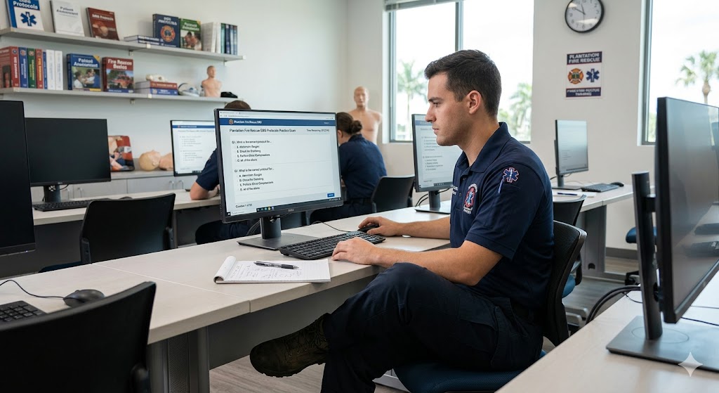 Plantation Fire Rescue EMS Protocols Practice Test Banner