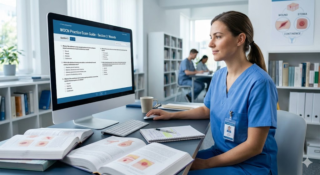 Wound, Ostomy and Continence Nurses Society (WOCN) Practice Exam Banner