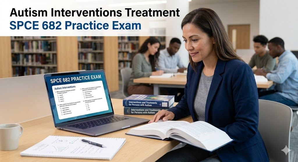 Interventions and Treatments for Persons with Autism Spectrum Disorders (SPCE 682) Practice Test Banner
