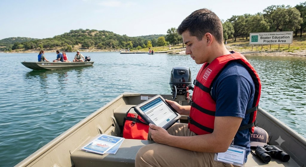 Texas Boat Ed Certification Practice Exam Study Guide Banner