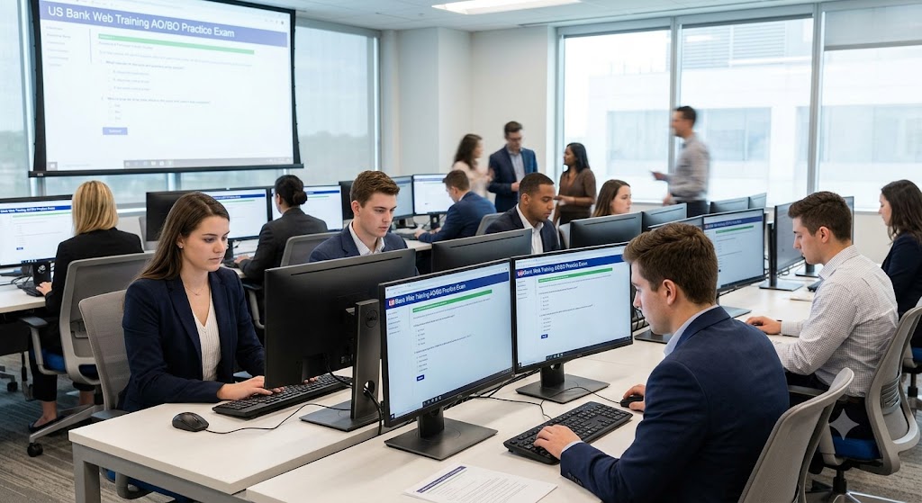 US Bank Web Training AO/BO Practice Exam Banner
