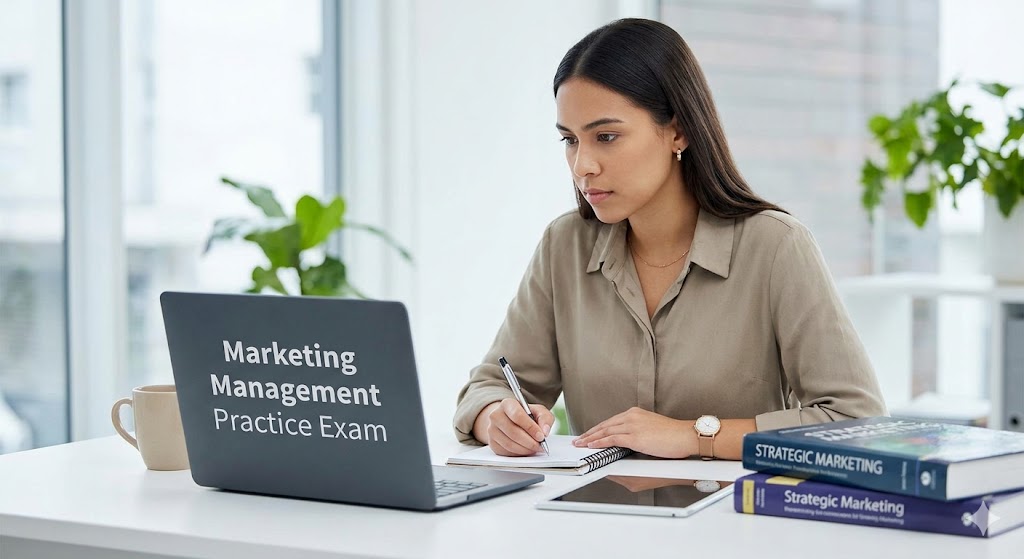 Marketing Management Practice Exam Banner