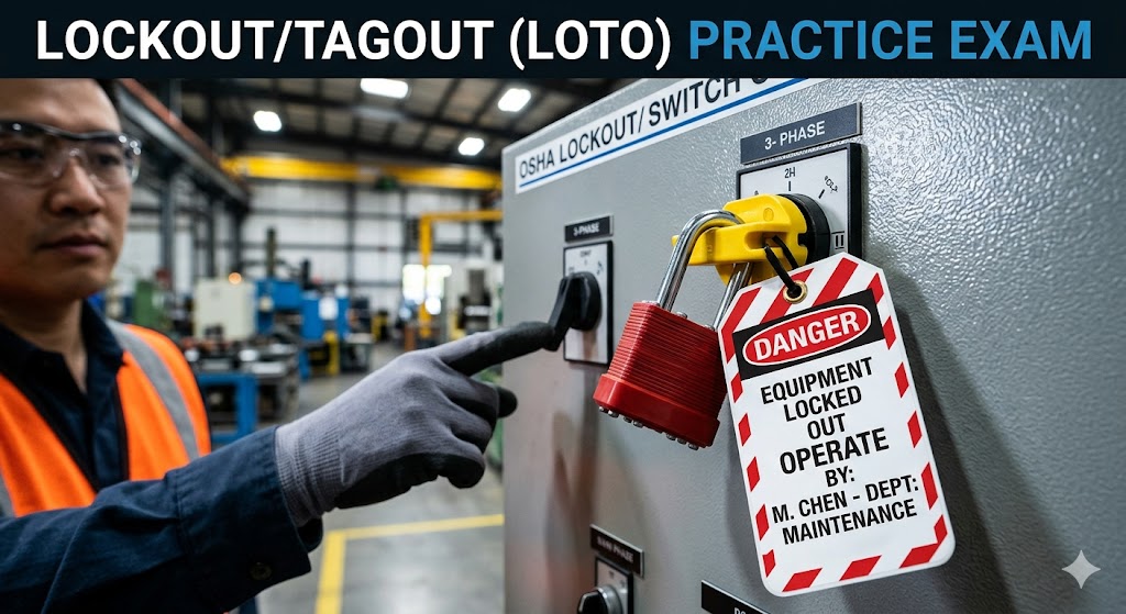 OSHA Lockout Tagout Practice Exam Banner
