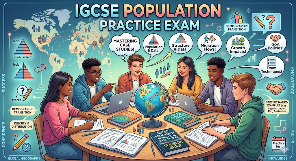 IGCSE Population Case Studies Practice Test Banner