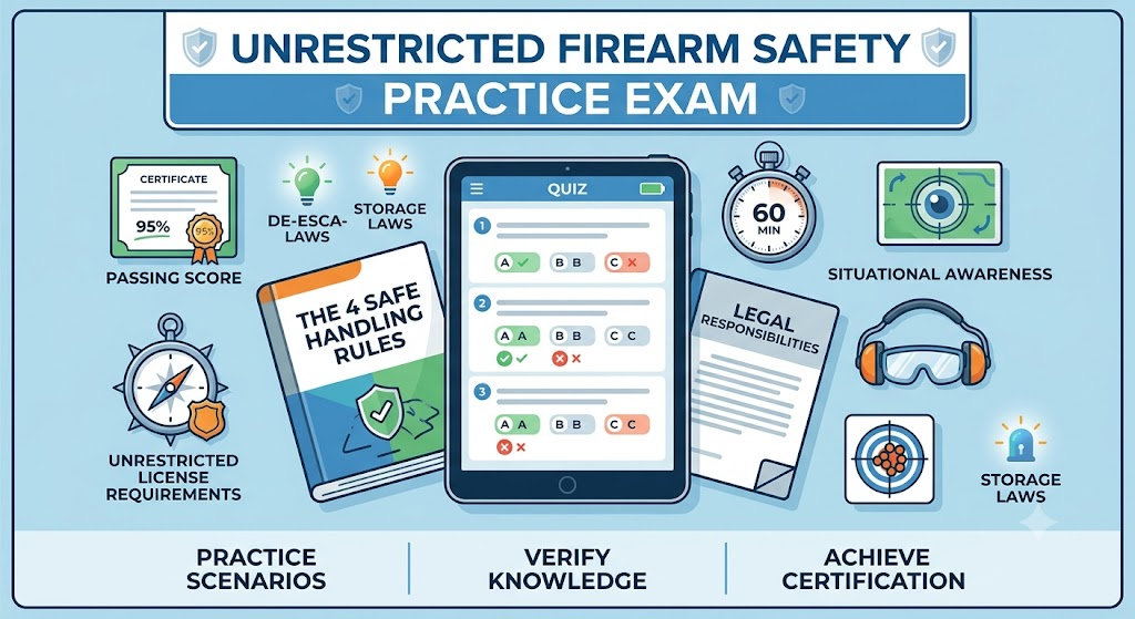 Unrestricted Firearm Safety Practice Test Banner