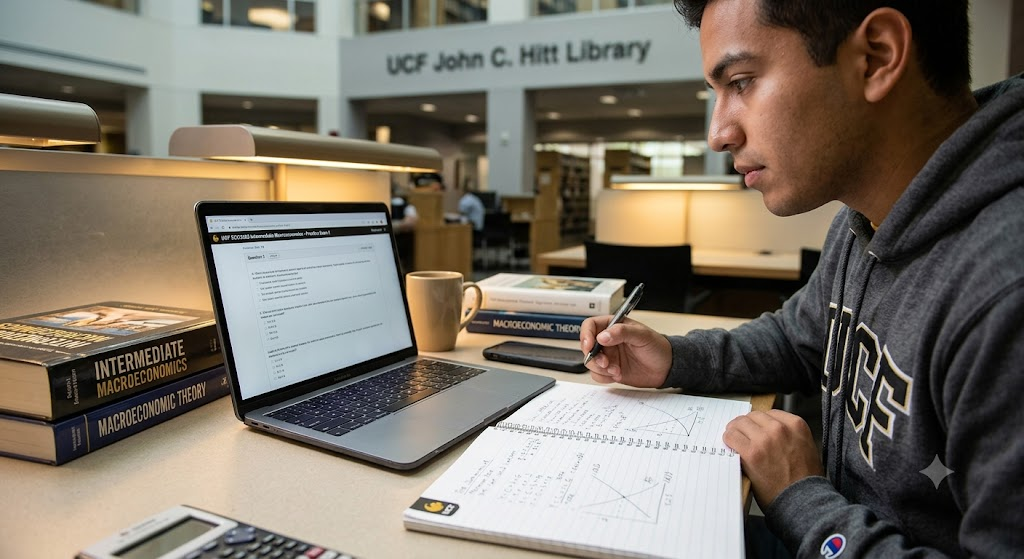 University of Central Florida (UCF) ECO3203 Intermediate Macroeconomics Practice Exam 1 Banner