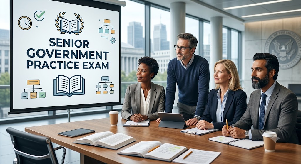 Senior Government Practice Exam Banner