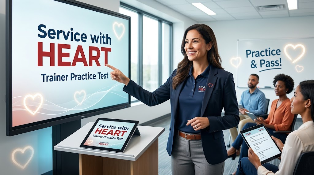 Service with HEART Trainer Practice Test Banner