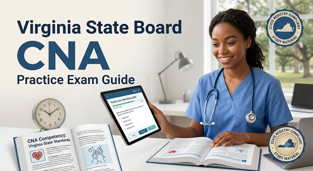 Virginia State Board Certified Nursing Assistant (CNA) Practice Exam Banner