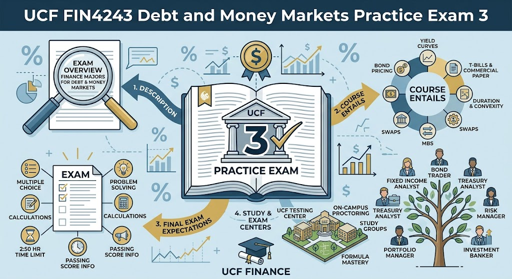 University of Central Florida (UCF) FIN4243 Debt and Money Markets Practice Exam 3 Banner