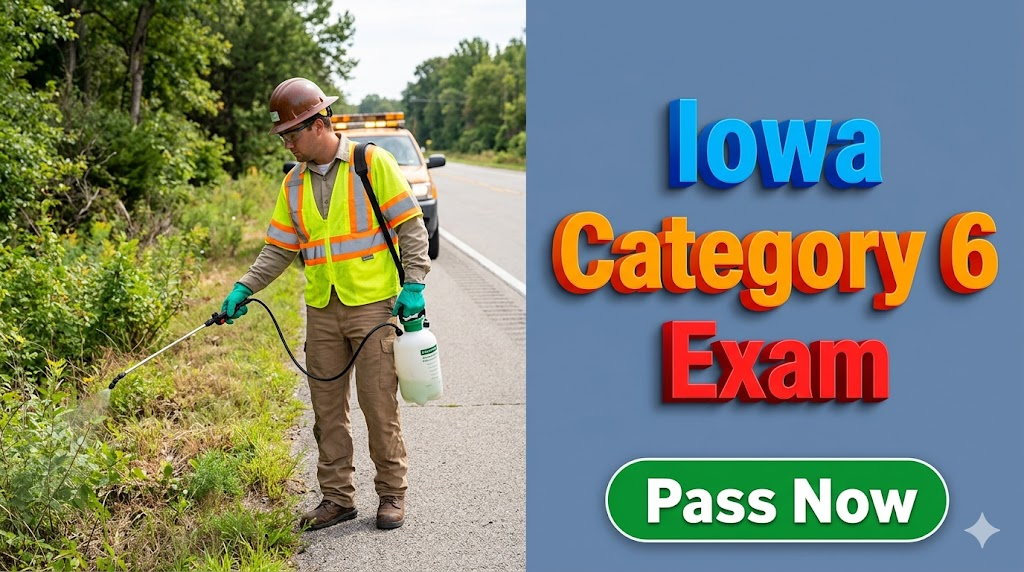 Iowa Right-of-Way Herbicide Category 6 Practice Exam Banner