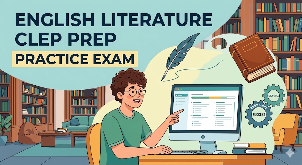 English Literature CLEP Prep Practice Exam Banner