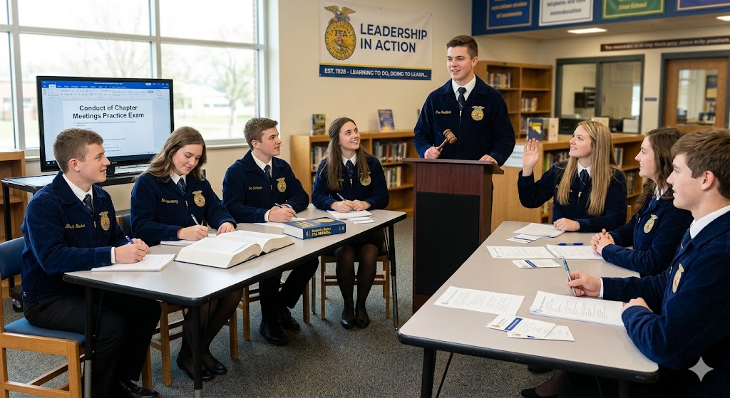 FFA Conduct of Chapter Meetings Written Practice Test Banner