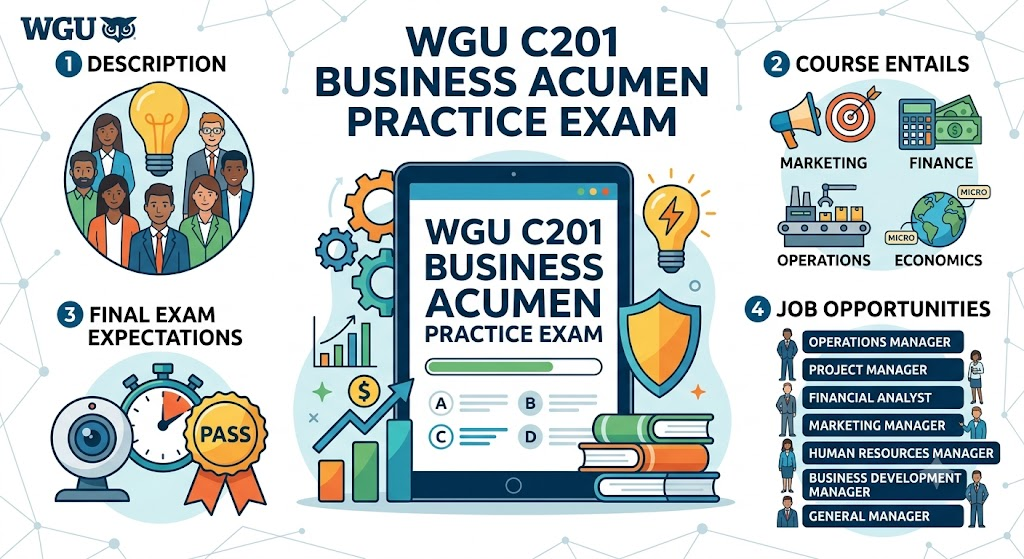 Western Governors University (WGU) BUS5000 C201 Business Acumen Practice Exam Banner