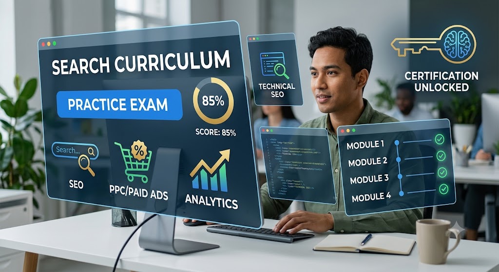 Search Curriculum Practice Exam Banner
