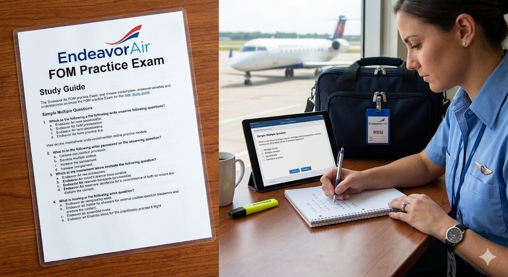 Endeavor Air Flight Operations Manual (FOM) Practice Test Banner
