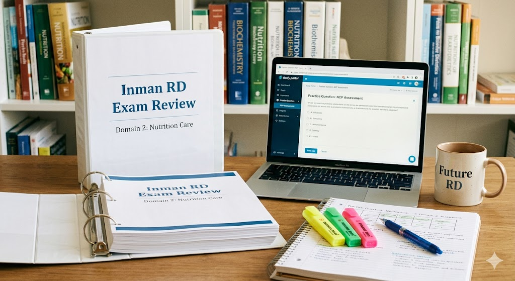Jean Inman Registered Dietitian (RD) Domain 2 Practice Exam Banner