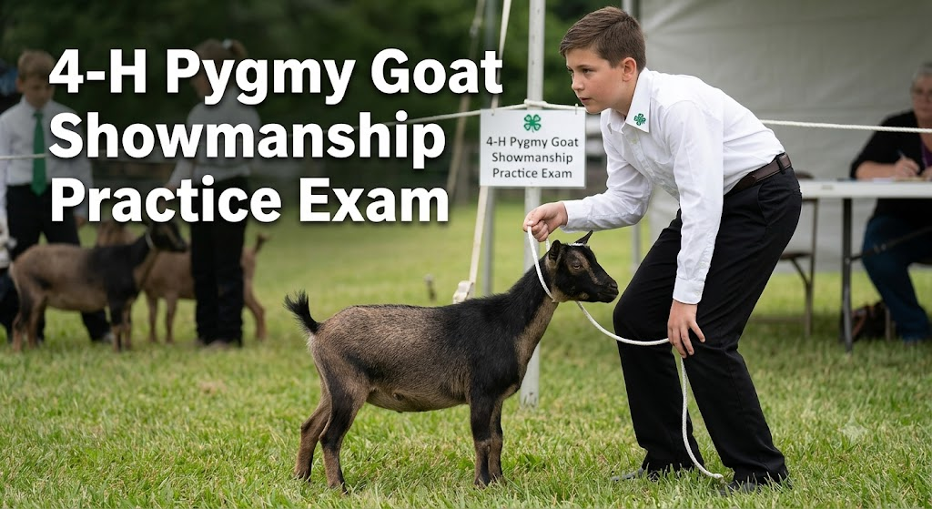 4-H Pygmy Goat Showmanship Practice Test Banner