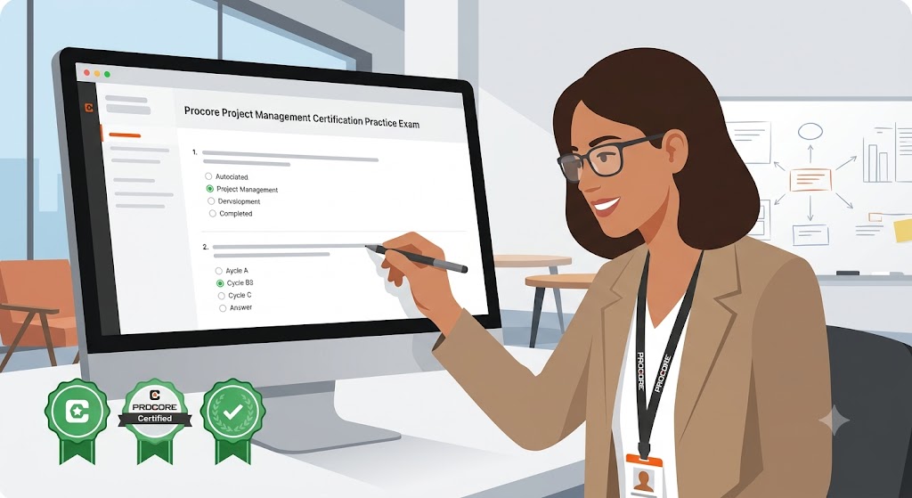 Project Management Procore Certification Practice Exam Banner