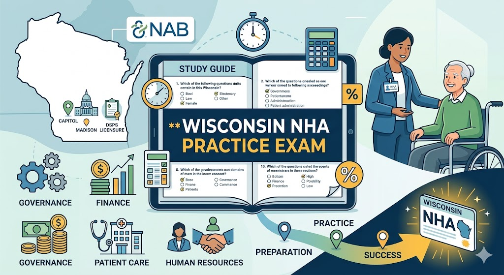 Wisconsin Nursing Home Administrators (NHA) Practice Exam Banner