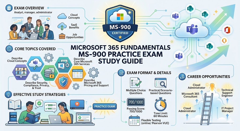 Microsoft 365 Certified Fundamentals (MS-900) Practice Exam Banner