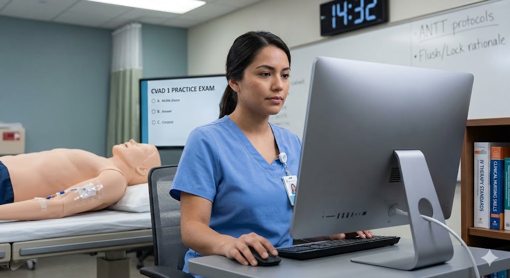 Central Venous Access Device (CVAD) 1 Practice Test Banner
