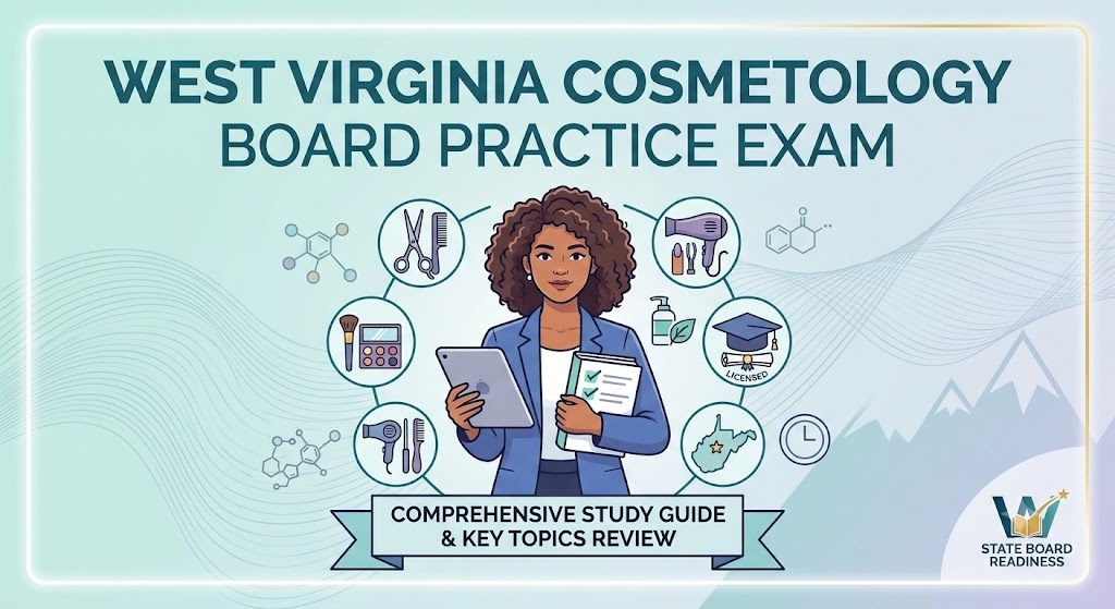 West Virginia Cosmetology Board Practice Exam Banner