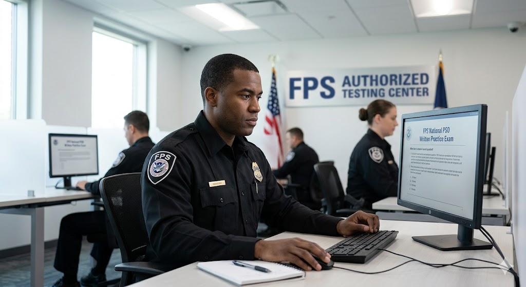 FPS National Protective Security Officer (PSO) Training Program Written Practice Exam Banner