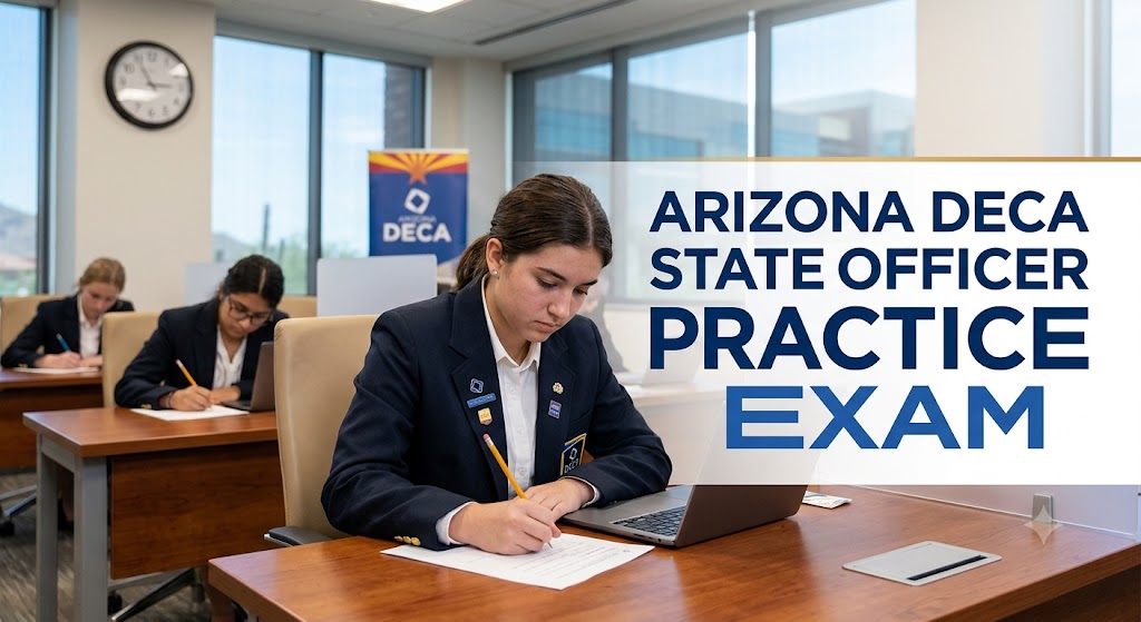 Arizona DECA State Officer Practice Exam Banner