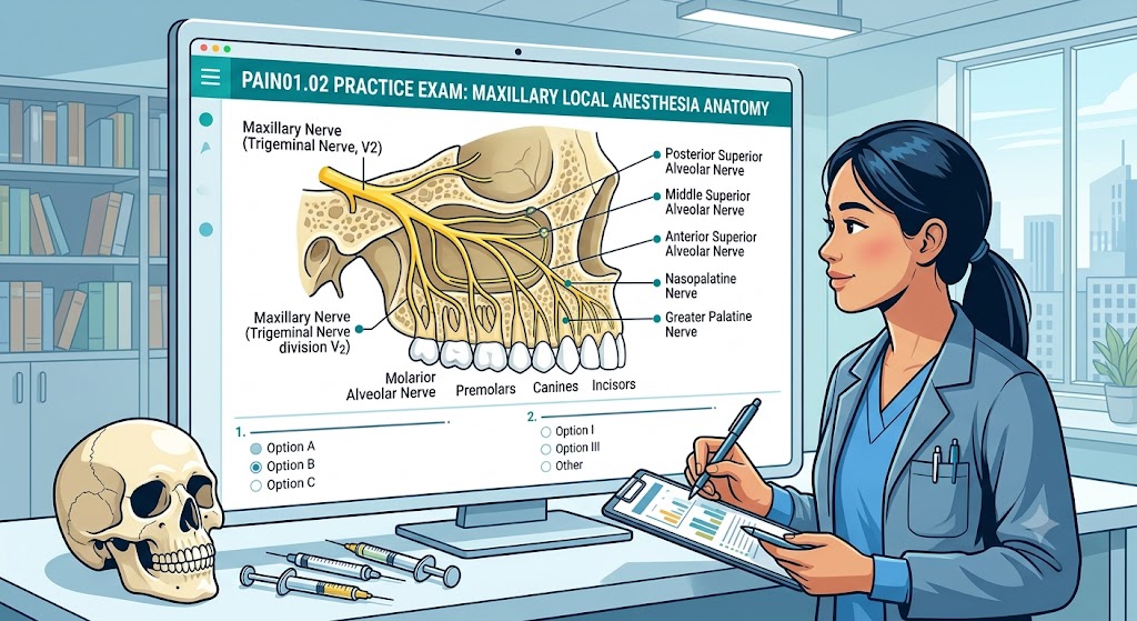 PAIN01.02 Pertinent Anatomy of Maxillary Local Anesthesia Practice Test Banner