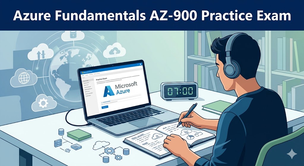 Microsoft Certified: Azure Fundamentals (AZ-900) Practice Exam Banner