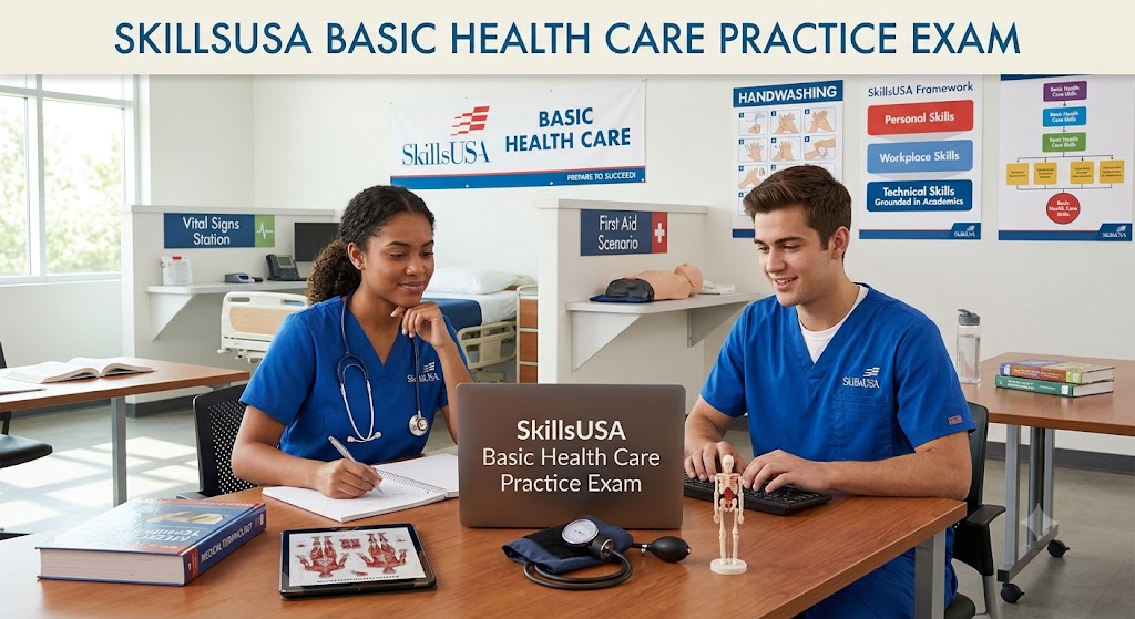 SkillsUSA Basic Health Care Practice Exam Banner