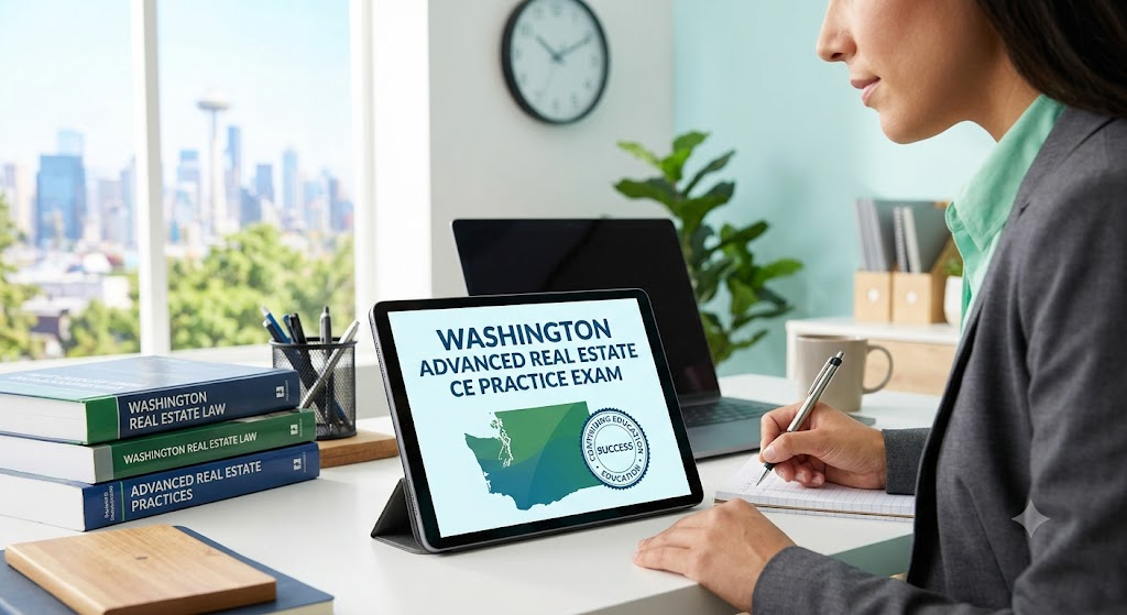 Washington Advanced Real Estate Continuing Education Practice Exam Banner
