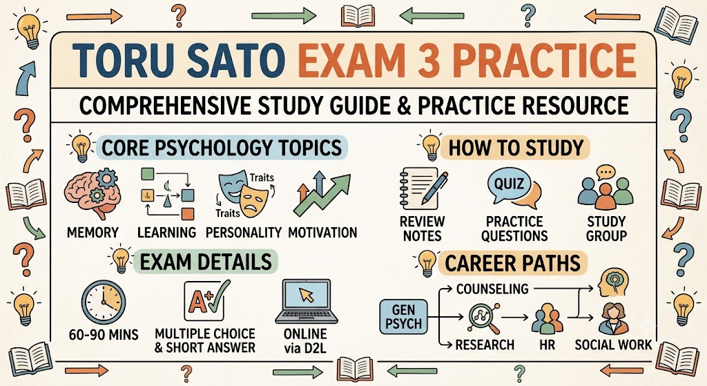 Toru Sato Exam 3 Practice Banner