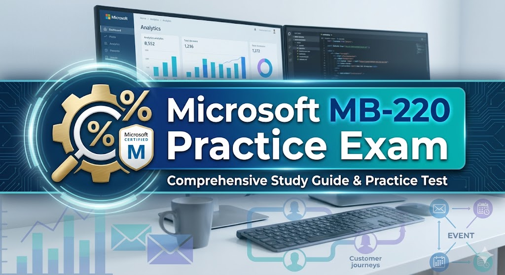 Microsoft Certified: Dynamics 365 Marketing Functional Consultant Associate (MB-220) Practice Test Banner