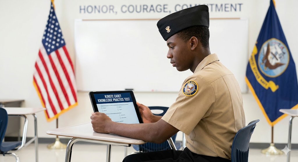 NJROTC Cadet Knowledge Practice Exam Banner