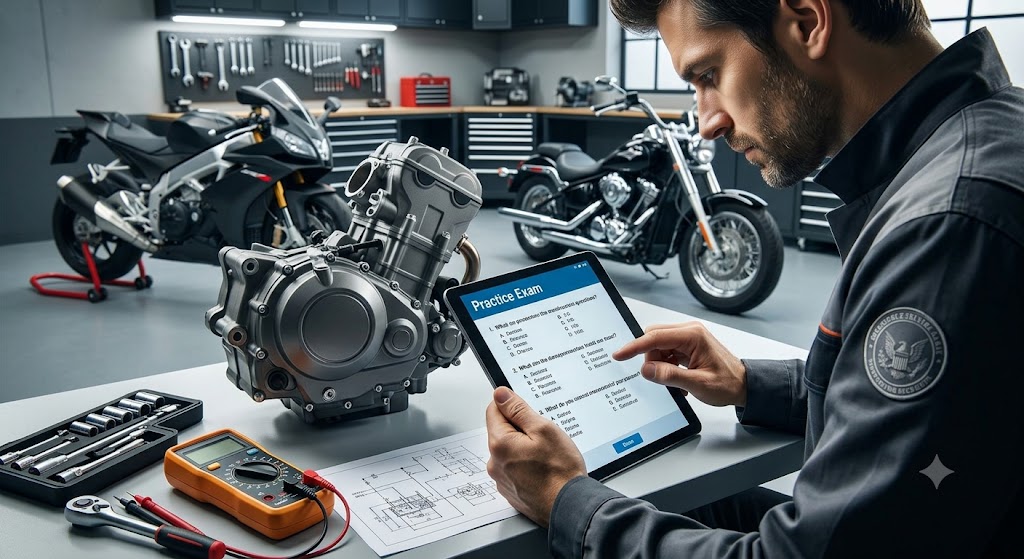 Red Seal Motorcycle Technician Practice Exam Banner
