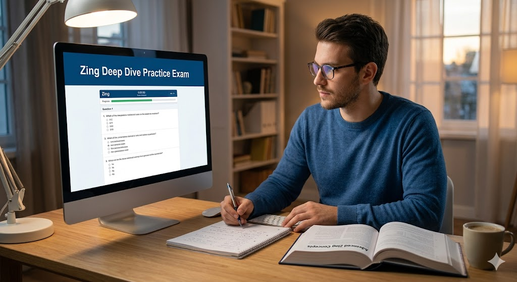 Zing Deep Dive Practice Exam Banner